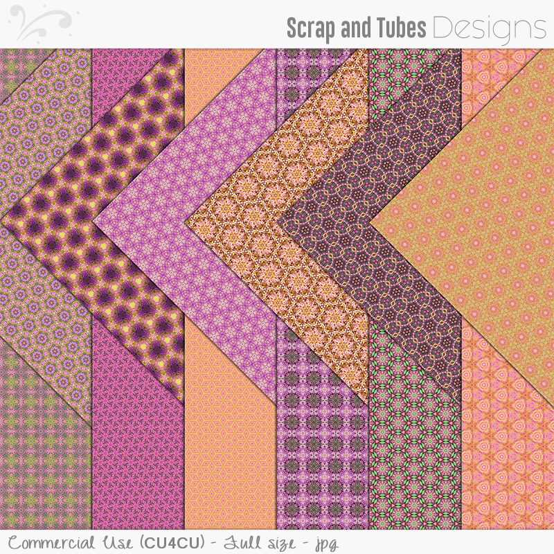 Abstract Spring Pattern Papers - Click Image to Close